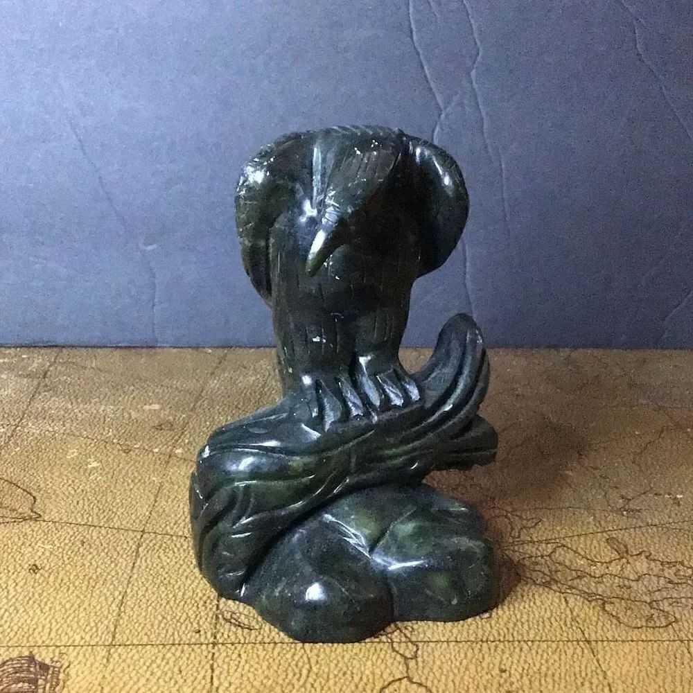 Vintage stone carving of an eagle